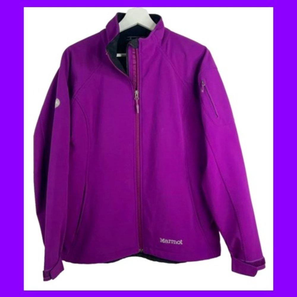 NEW - Marmot Full Zip Gravity Softshell Long Sleeve Neon Berry Jacket -Size XL